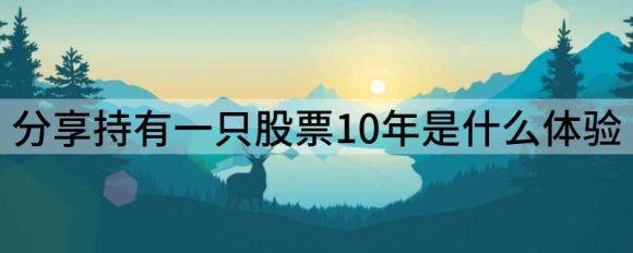 怎么买股票（分享持有一只股票10年是什么体验）-1