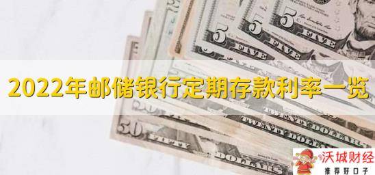 2022年邮储银行定期存款利率一览表，有以下三种