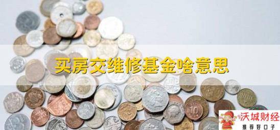 买房交维修基金啥意思，是交的房屋维修基金