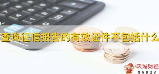 查询征信报告的有效证件不包括什么，工作牌