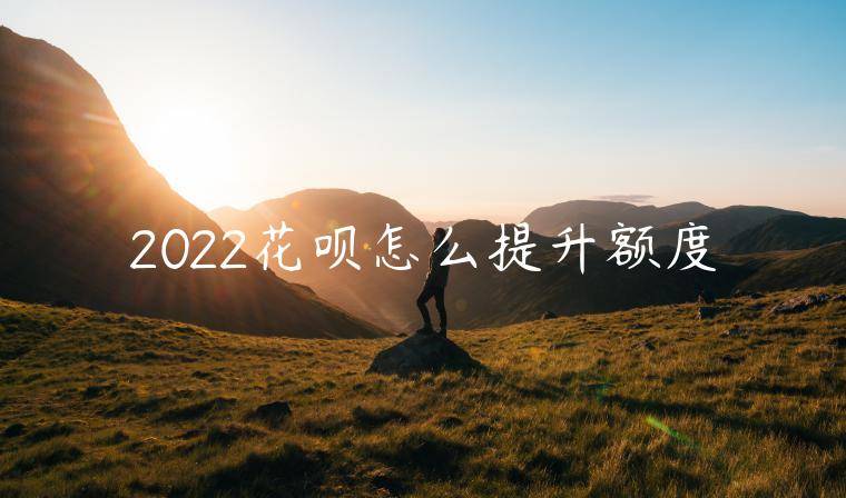 2022花呗怎么提升额度