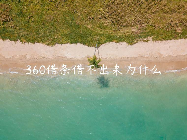 360借条借不出来为什么