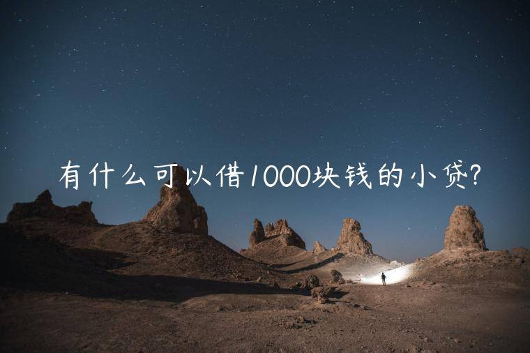 有什么可以借1000块钱的小贷?