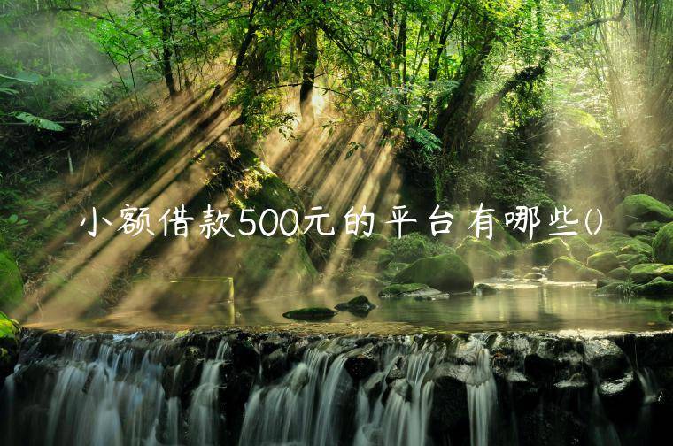 小额借款500元的平台有哪些(独家盘点5个比较靠谱的小额贷款)