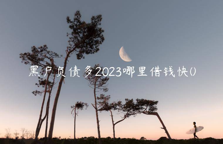 黑户负债多2023哪里借钱快(分享5个负债率高还能借款的平台)