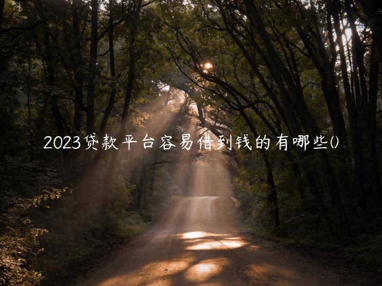 2023贷款平台容易借到钱的有哪些(全网分享盘点了五个频繁借款2023还能下款的平台)