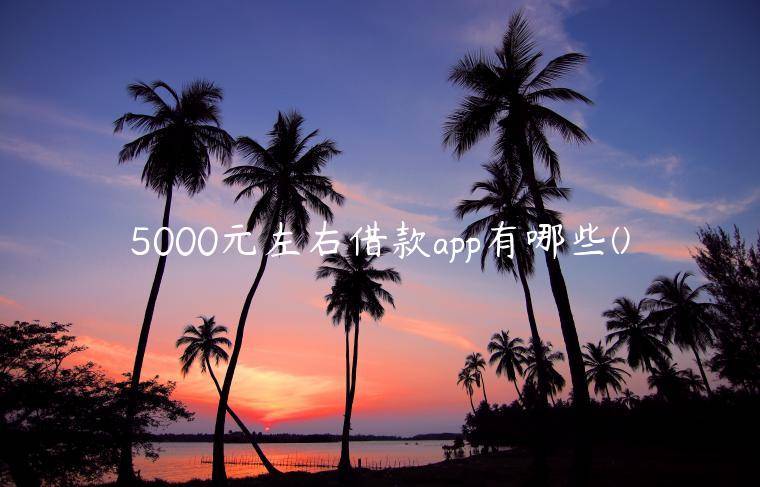 5000元左右借款app有哪些(独家盘点小额贷款5000急用好下款的)