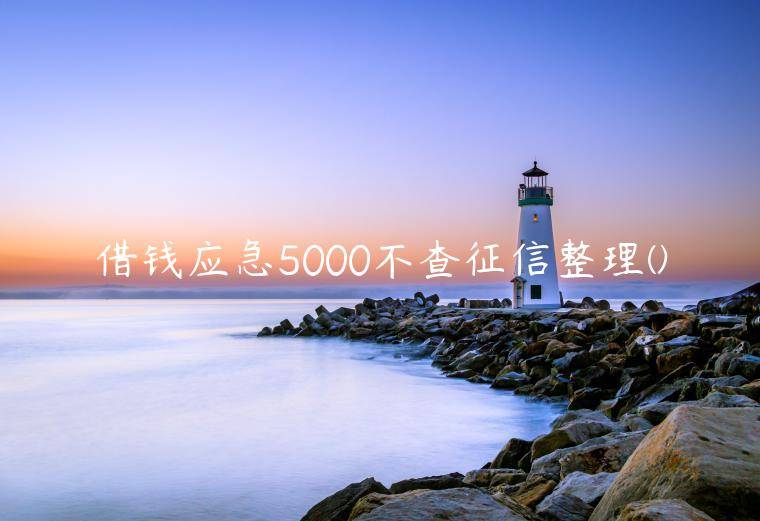 借钱应急5000不查征信整理(哪些是能借款5000的不看征信的平台)