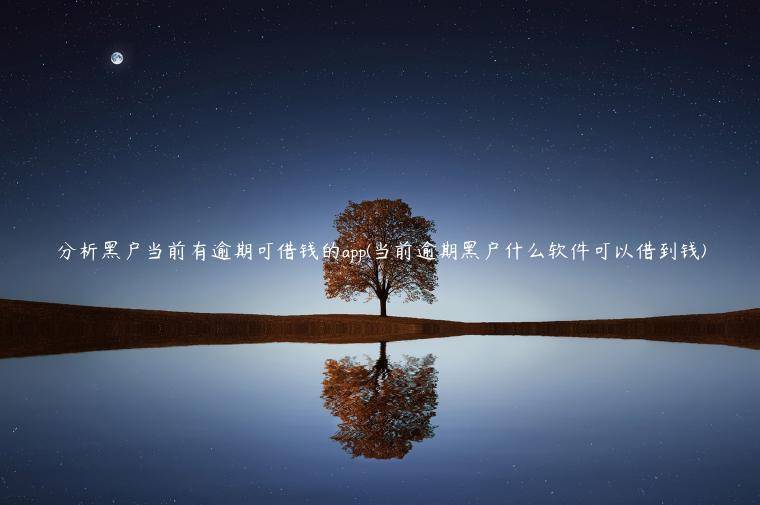 分析黑户当前有逾期可借钱的app(当前逾期黑户什么软件可以借到钱)